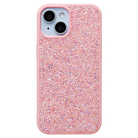 Кейс iPhone 15 пластик PC071 розовый