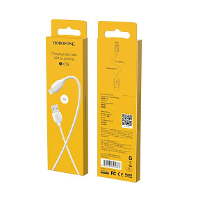 Дата кабель lightning - USB Borofone BX19 Benefit 2.4A белый 1м