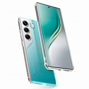 Силиконовый чехол Tecno Camon 40 DF противоударный прозрачный