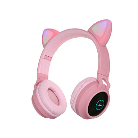 Bluetooth-наушники Hoco W27 полноразмерные Ушки розовые