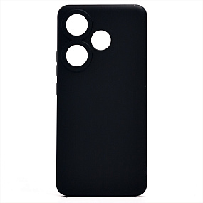 Силиконовый чехол Xiaomi Poco F6 с закрытой камерой черный