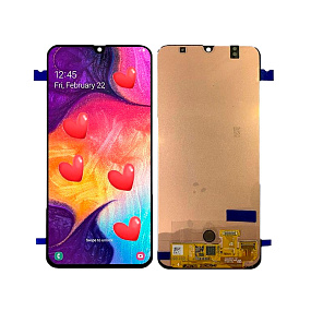 Дисплей для телефона Samsung A505F/A305F (A50/A30) в сборе с тачскрином Черный - AAA (AMOLED)