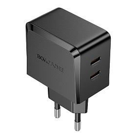 СЗУ-Type-C Borofone BAS62A 2 выхода PD45W 3A черный
