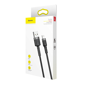 Дата кабель lightning - USB Baseus Cafule (CALKLF-BG1) 1м 2.4A черный