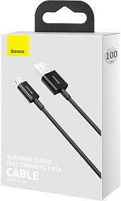 Дата кабель lightning - USB Baseus Superior (CALYS-A01) 1м 2.4A черный