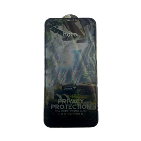 Защитное стекло iPhone 11/Xr Hoco G11 антишпион черное тех. пак