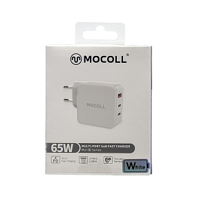 СЗУ-USB 2Type-C Mocoll 3 выхода 65W белый