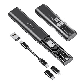 Мультитул для зарядки VFan X18 7в1 30см черный