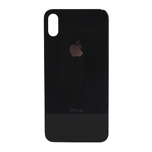 Задняя крышка iPhone X (стекло) черный orig fabric