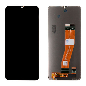 Дисплей для телефона Samsung A025F (A02s) в сборе с тачскрином Черный - Оригинал