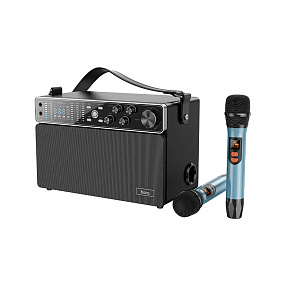 Колонка Hoco BS50 (Bluetooth/USB/TF/AUX/2микрофона) 60W черный