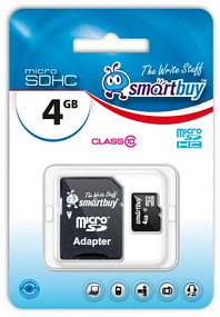 MicroSD 4Gb SmartBay Class 10 +SD adapter 