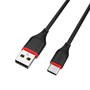 Дата кабель Type-C - USB Borofone BX17 Enjoy 3A 1м черный