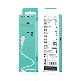 Дата кабель Type-C - USB Borofone BX16 3A 1м белый