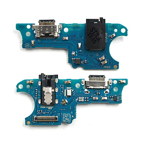 Шлейф Samsung A025F/A037F (A02s/A03s) плата системный разъем/разъем гарнитуры/микрофон - Премиум