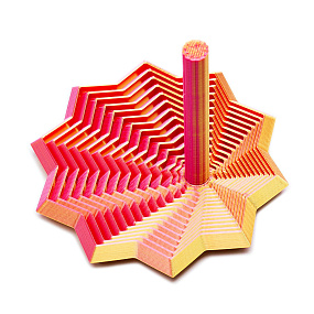 Игрушка антистресс "Пирамида" 9см красно-оранжевая